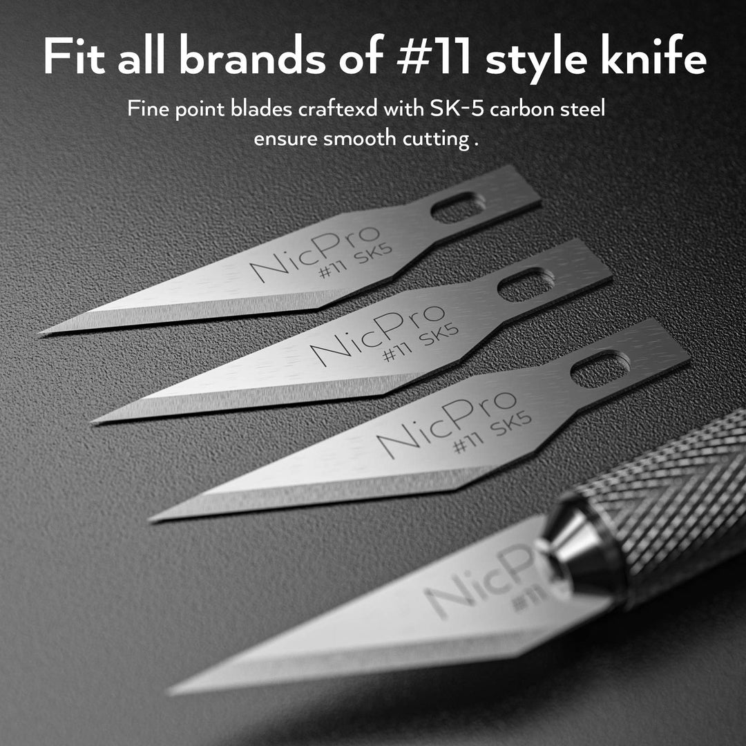 Nicpro 120 PCS Hobby Blades Set SK-5, Utility #11 Art B