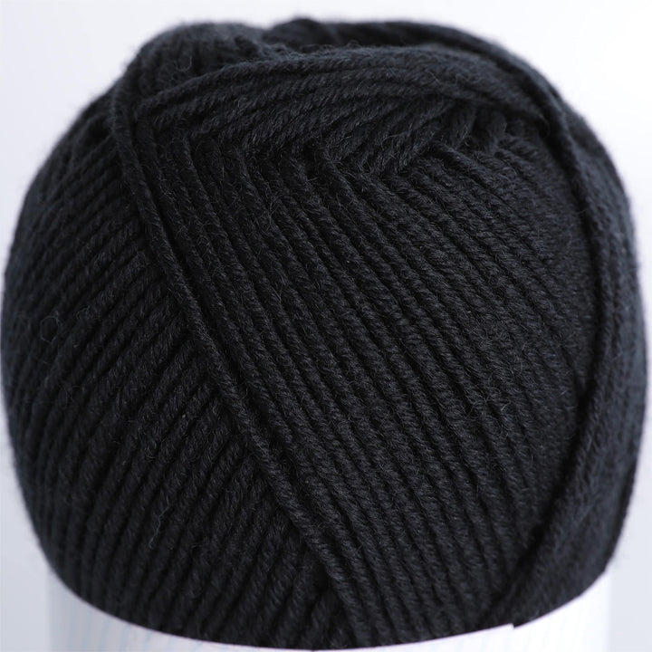 Pure Merino, 100% Merino Wool Yarn for Knitting and Crocheting, 3.5 OZ/100g, 218 yds/200m, dk Weight Yarn,Superwash, Luxury Soft Hand Knitting Yarn - Black