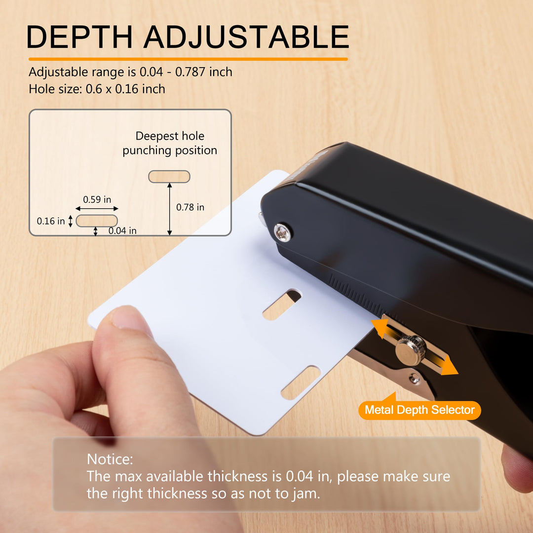 Badge Hole Punch, Slot Puncher for Id Card, PVC Slot and Paper, Heavy-Duty Hole Punch for Pro Use
