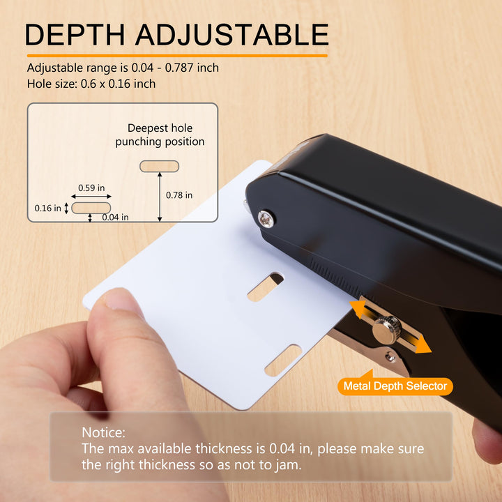 Badge Hole Punch, Slot Puncher for Id Card, PVC Slot and Paper, Heavy-Duty Hole Punch for Pro Use
