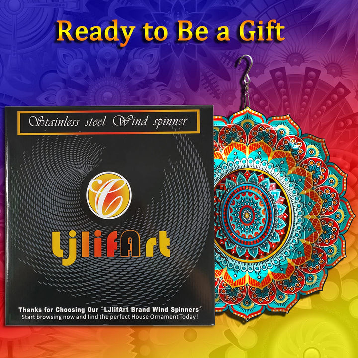LJLIFART Wind Spinner Mandala Blessedness 12 inch 3D St