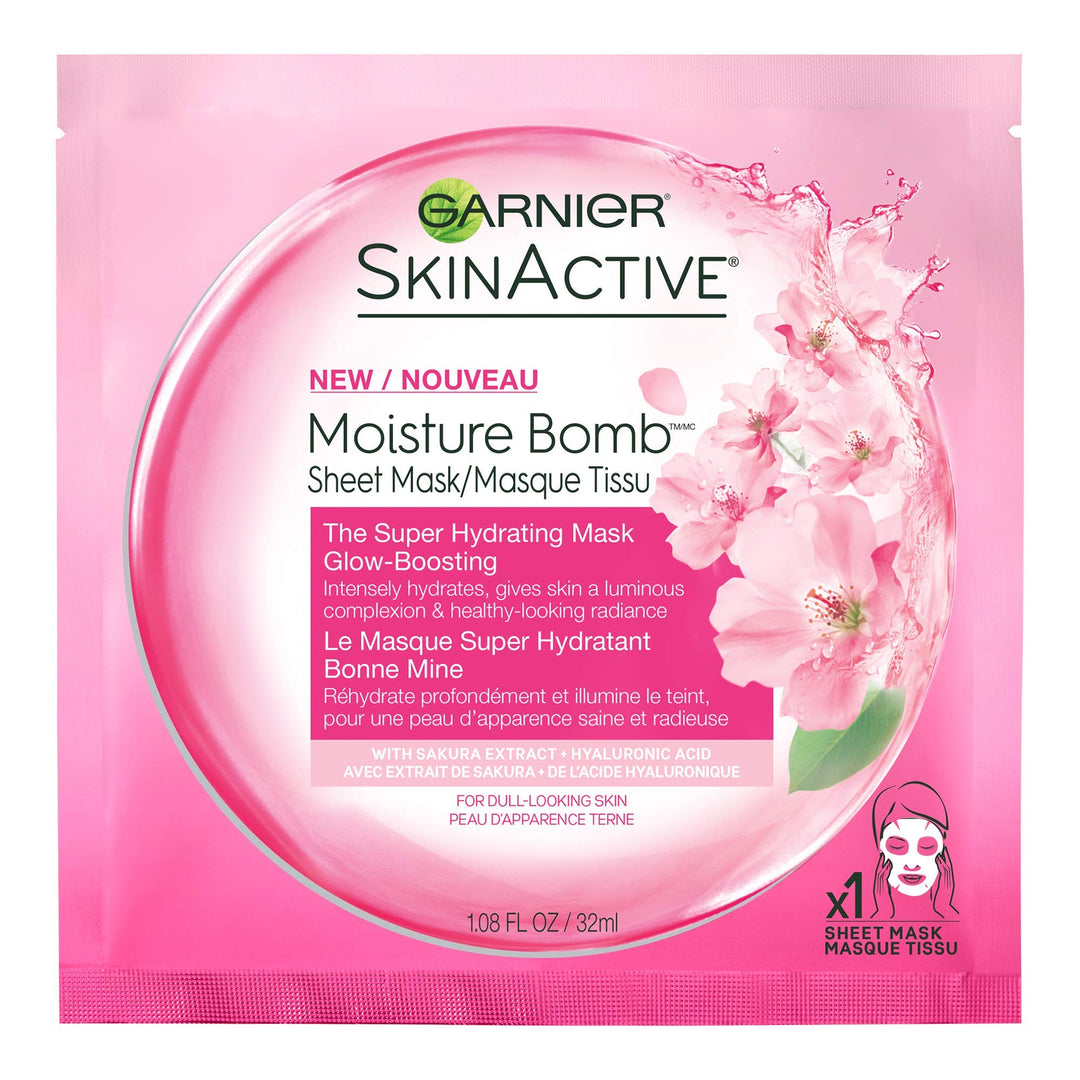 Skinactive Moisture Bomb Glow-boosting Sheet Mask, 1.08 Oz
