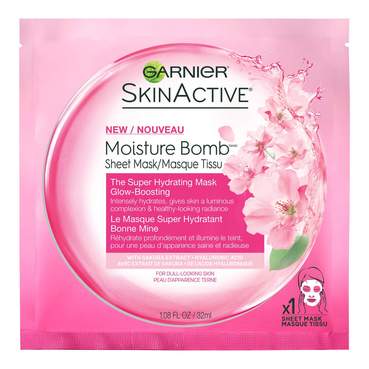 Skinactive Moisture Bomb Glow-boosting Sheet Mask, 1.08 Oz