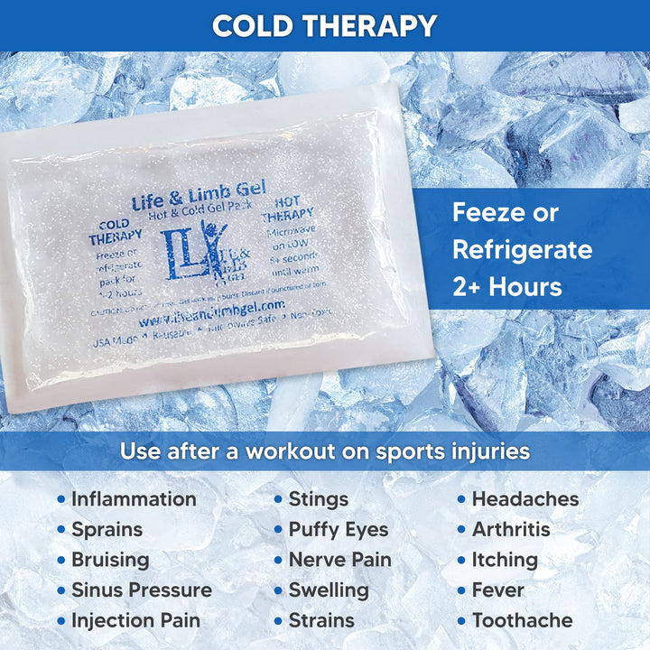 Extra Small Mini Reusable Gel Ice Pack for Injuries (3 