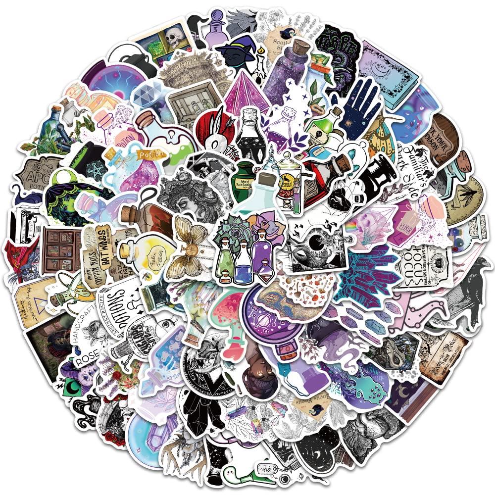 100PCS Apothecary Witchy Stickers Waterproof Vinyl Aesthetic Decal for Water Bottle Skateboard Luggage Stickers for Adults Kids Teens Party