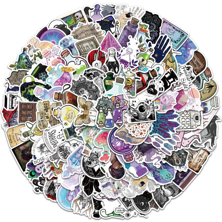 100PCS Apothecary Witchy Stickers Waterproof Vinyl Aesthetic Decal for Water Bottle Skateboard Luggage Stickers for Adults Kids Teens Party