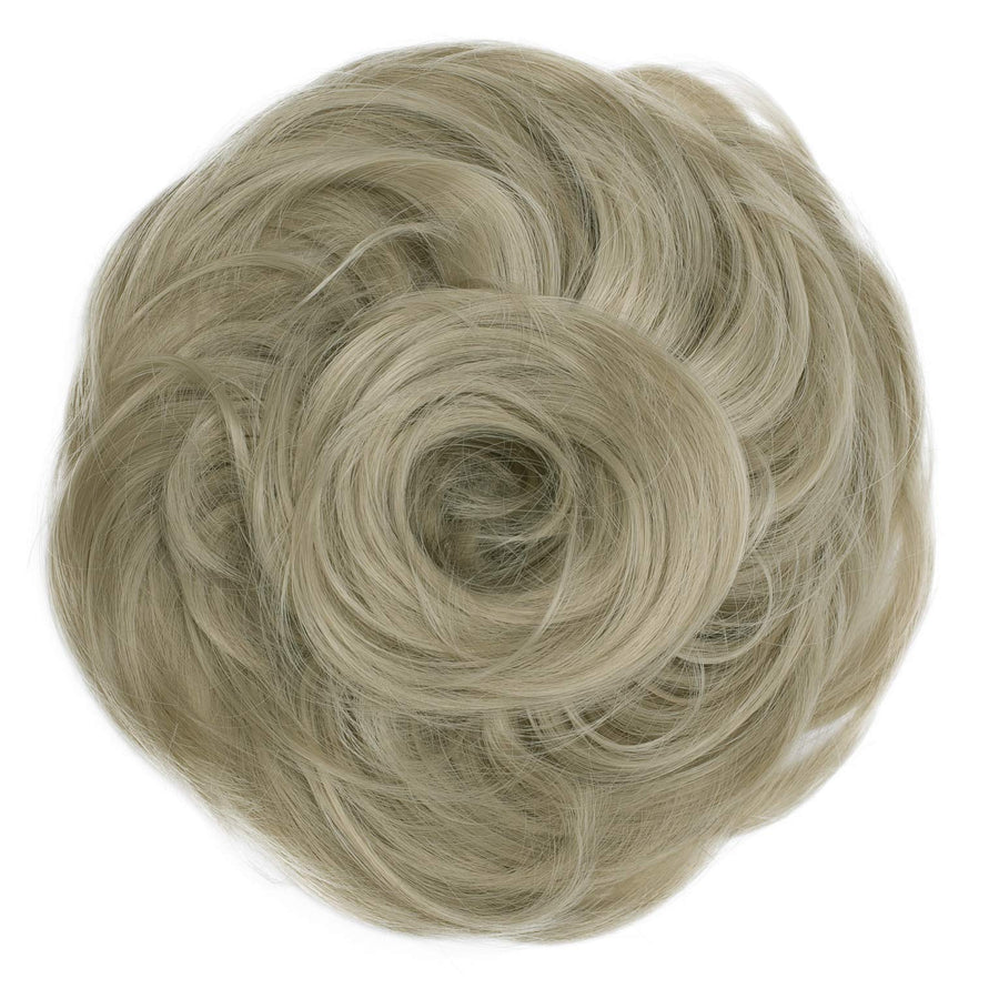 PRETTYSHOP Scrunchie Bun Up Do Hair piece Hair Ribbon Ponytail Extensions Wavy Curly or Messy Various Colors light blonde 22 AD