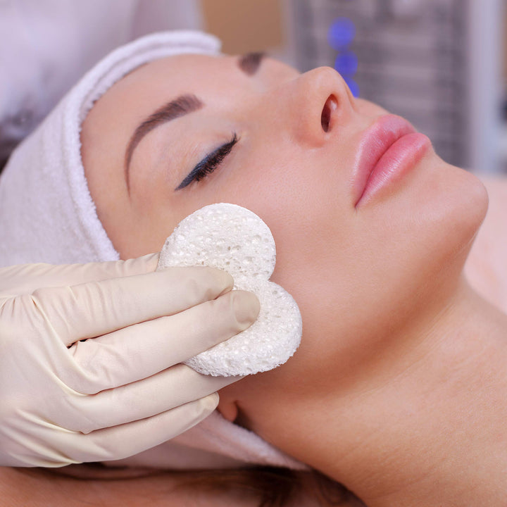 Compressed Facial Sponges for Sensitive Skin Natural Cellulose Sponge for Face Cleansing Exfoliating and makeup removal, Professional use Deep clean and hypoallergenic 80 count - Alba Pura