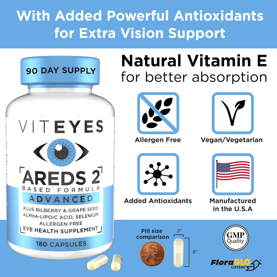 Viteyes AREDS 2 Advanced Eye Vitamins, Macular Support 
