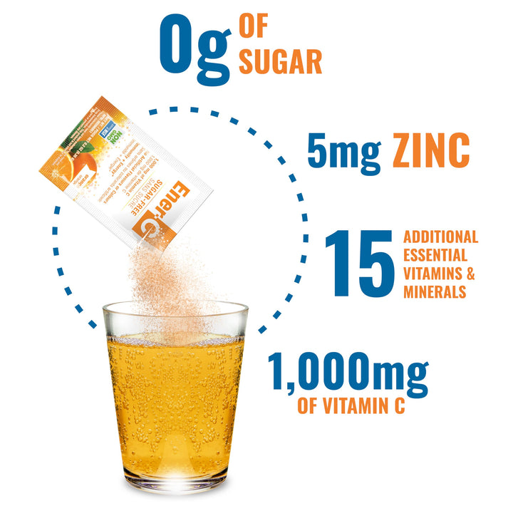 Ener-C Sugar Free Energy Orange Multivitamin Drink Mix 