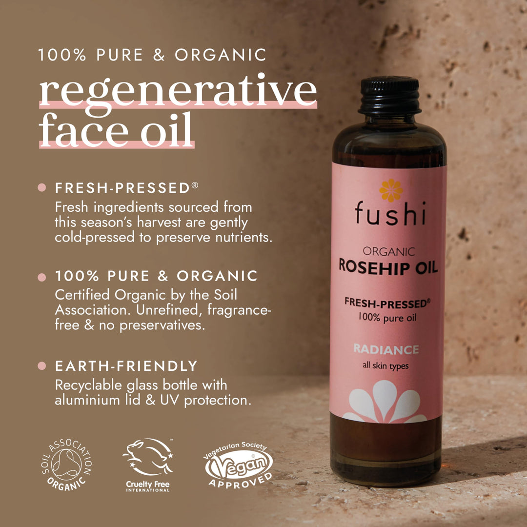Rosehip Seed Organic Oil 100ml Extra Virgin, Biodynamic Harvested Cold Pressed