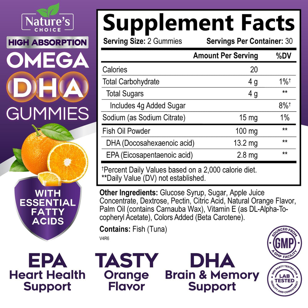 Omega 3 Fish Oil Gummies - Triple Strength Omega 3 Gumm