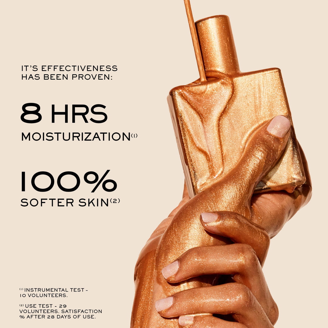 NUXE Huile Prodigieuse Shimmer Multi-Purpose Dry Oil - Luxurious Radiant Glow and Hydration for Face, Body &amp; Hair, 1.6 Fl Oz