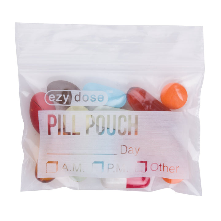 EZY DOSE Disposable Pill, Vitamin, and Medicine Organizer Pouches, Zippered Seal Bags, Pocket Sized, Easy to Use, 50 Count, BPA Free