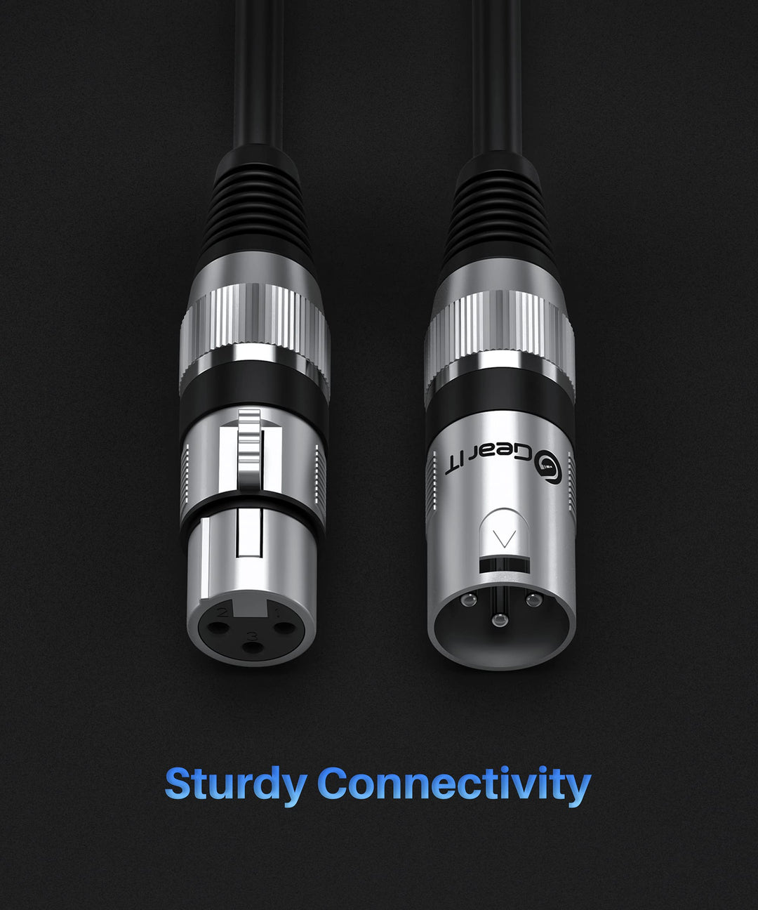 GearIT XLR to XLR Microphone Cable (10 Feet, 6-Pack) XL