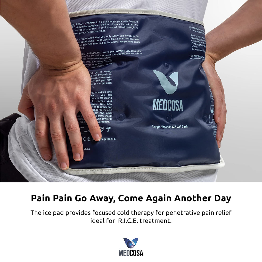 Medcosa Large Gel Ice Pack | Flexible Hot or Cold Pack 