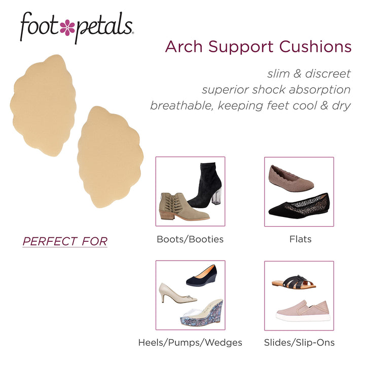 Arch Support Cushion, Arch Comfort, Reduce Foot Fatigue, Women&#39;s Heels, Pumps, Boots, Wedges, Flats, Sandals, Khaki