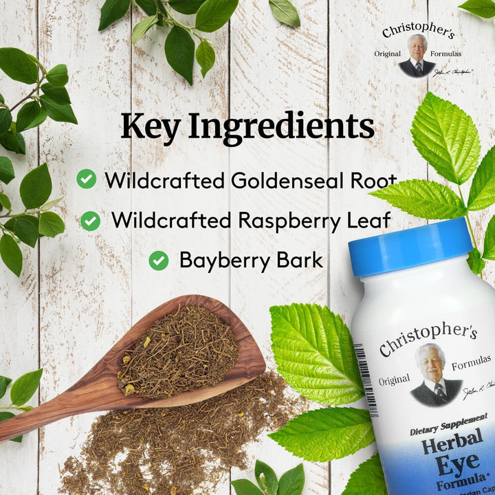 Dr. Christopher&#39;s Herbal Eye Formula - Eye Vitamins for Sight Care - Natural Eye Support Supplement with Whole Food Herbs for Optimal Visual Acuity