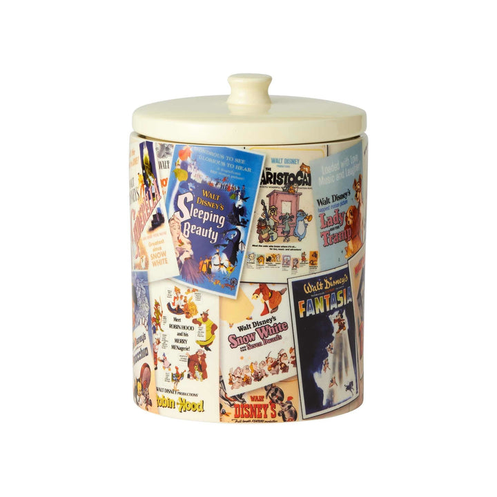 Ceramics Classic Disney Film Posters Cookie Jar Canister, 9.25 Inch, Multicolor