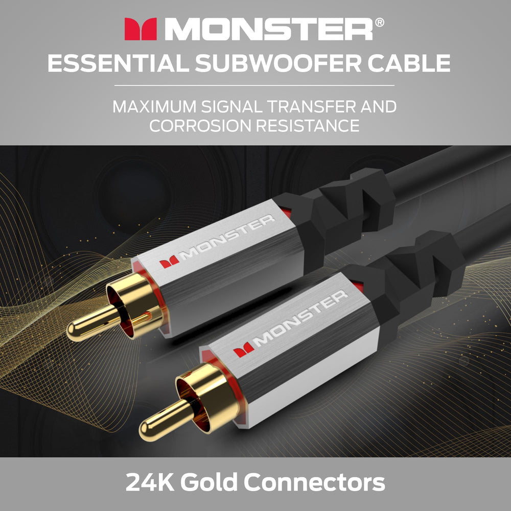 Monster Essentials Premium Subwoofer Cable Connector fo