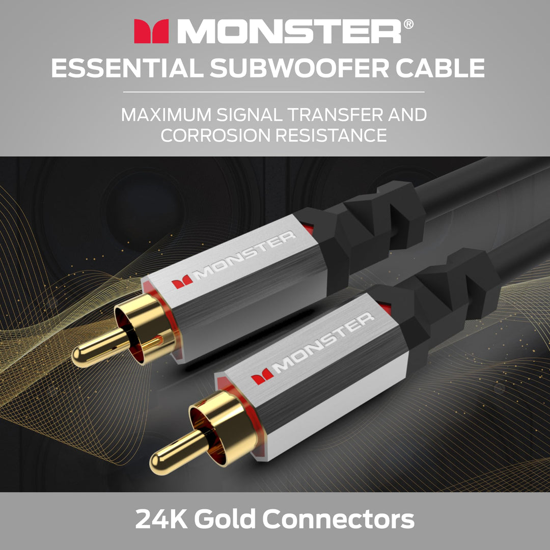 Monster Essentials Premium Subwoofer Cable Connector fo
