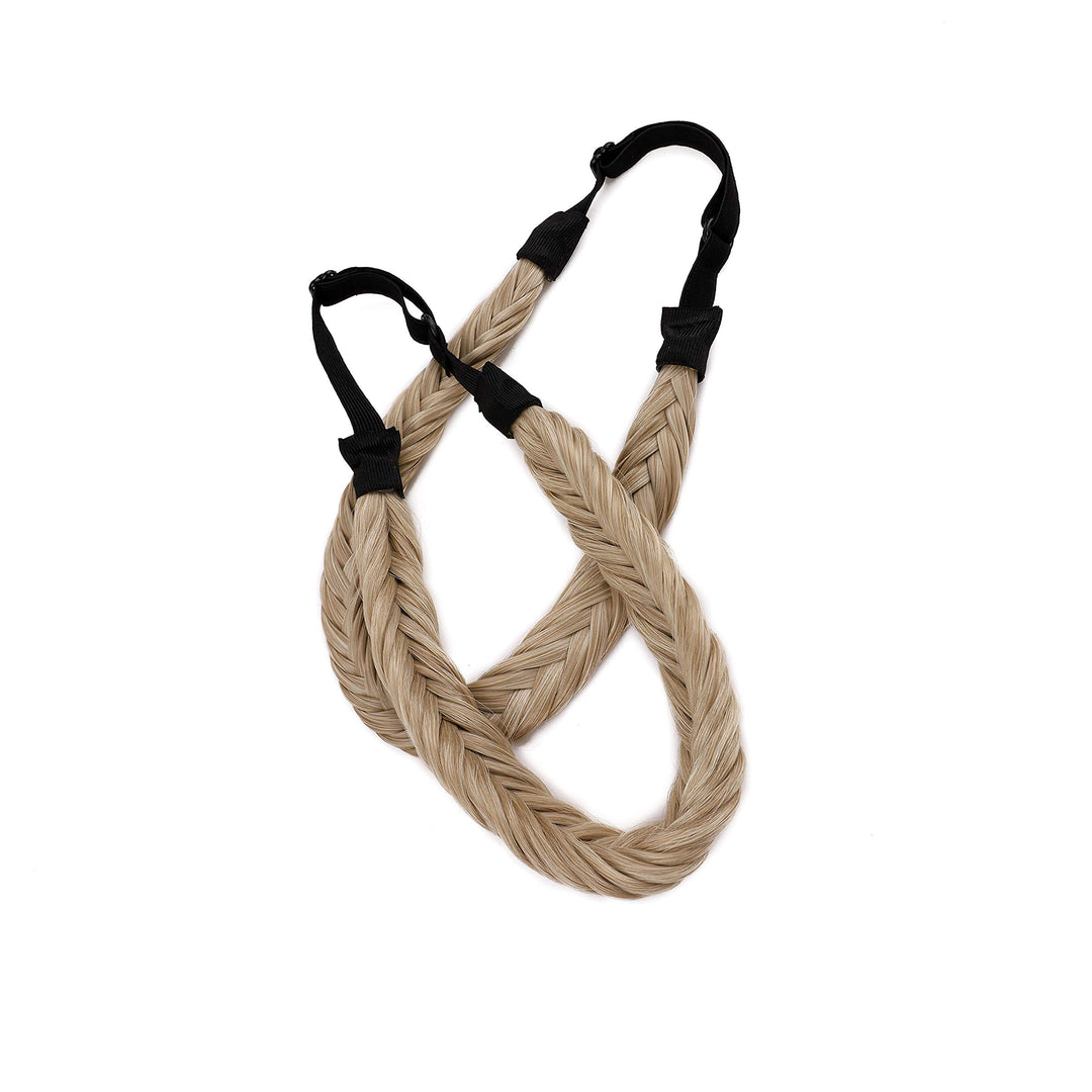 Braids Headband For Women Fishtail Braided Hairband Fishtails Braids Fish Tail Braid Hairband Plaited Braid Headband Synthetic Braid Headband Hairpieces For Girl 45g #30