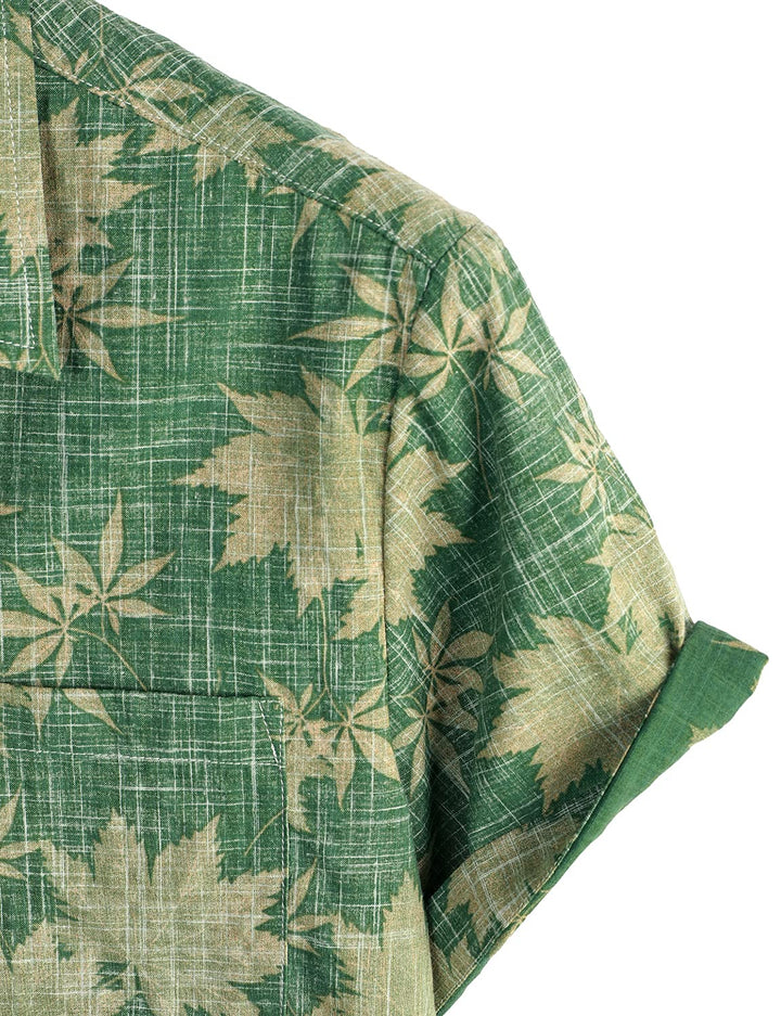 VATPAVE Mens Front Pocket Hawaiian Shirts Casual Floral