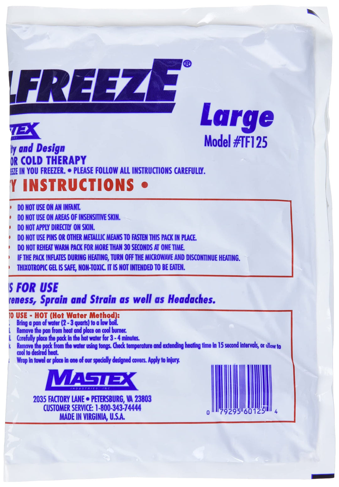 Bilt-Rite Mastex Health Hot/Cold Pack, White, Large