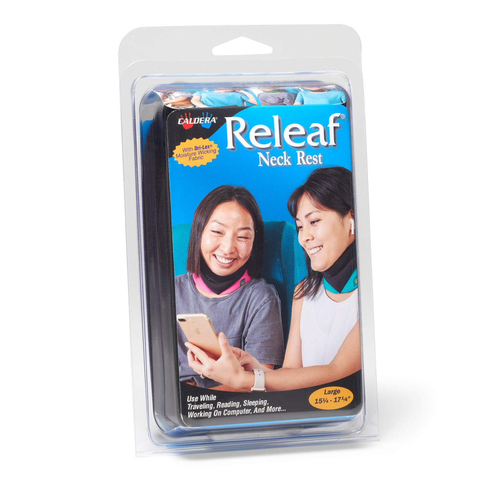 Caldera Releaf Neck Rest, Large, Granite and Black