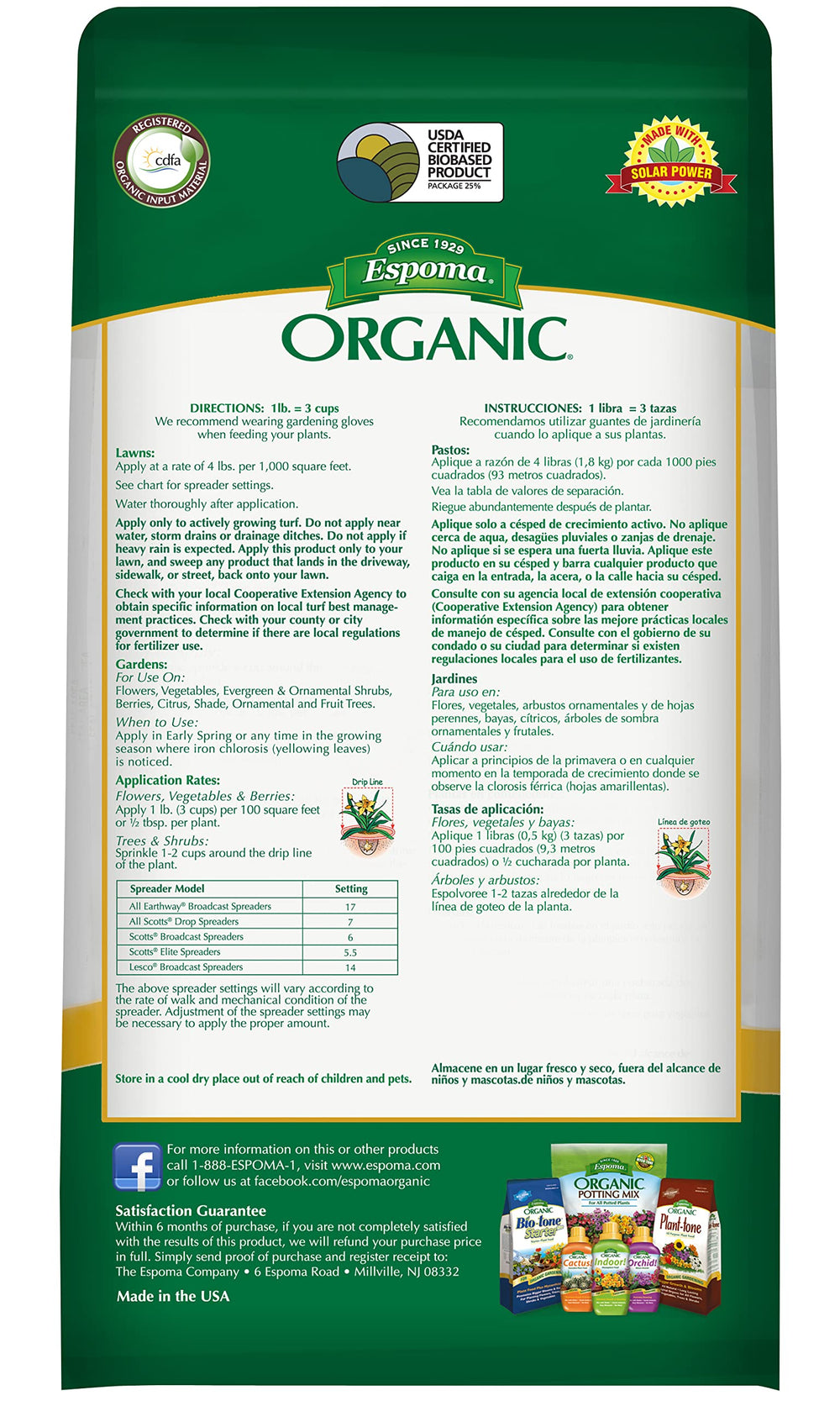 Organic Iron-Tone 3-0-3 Organic Fertilizer and Plant Food to Help Correct Iron Deficiency (Chlorosis). 5 lb. Bag. Turns Yellow to Green, Non Staining Iron