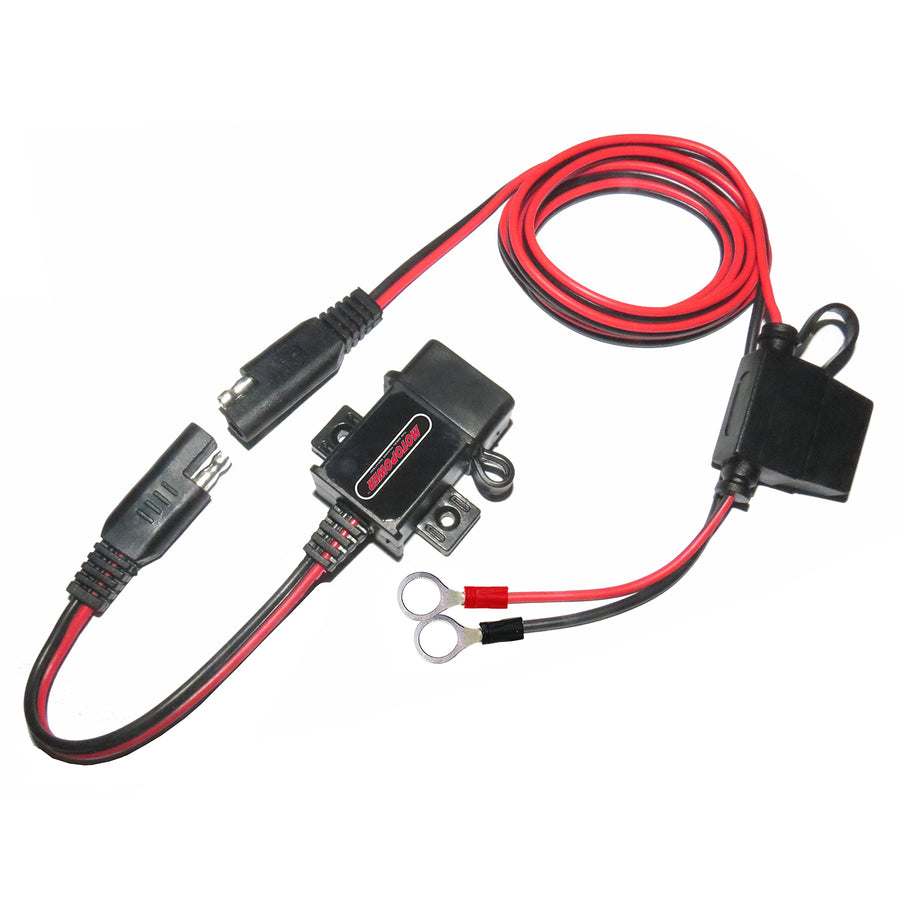 MP0609A 3.1Amp Motorcycle USB Port Kit SAE to USB Adapter On Motorcycle