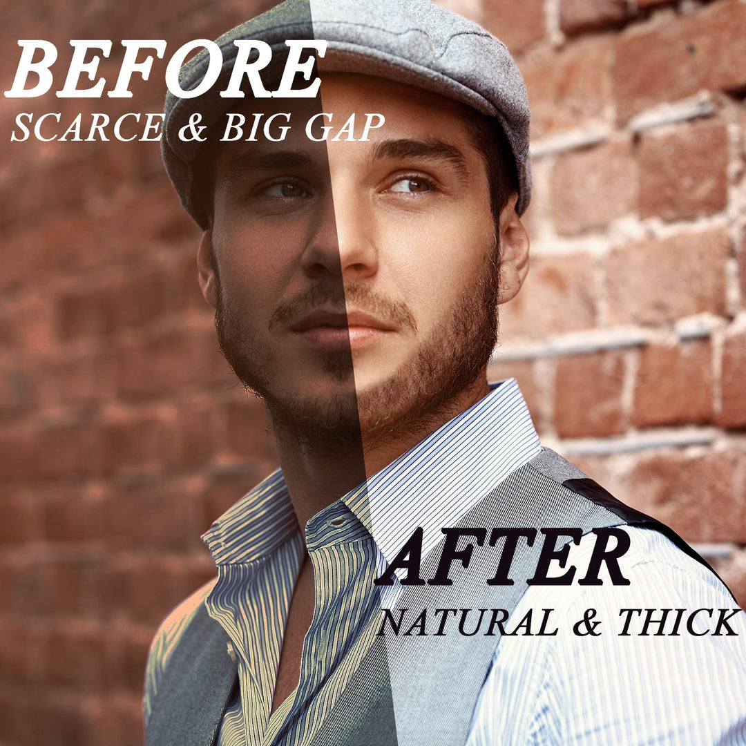 Beard Pencil Filler for Men - Water Resistance, Sweat Proof, Long Lasting &amp; Natural Finish barber Pencil, Mustache Repair Shape, Two more Pencil Replacement Tip (black)
