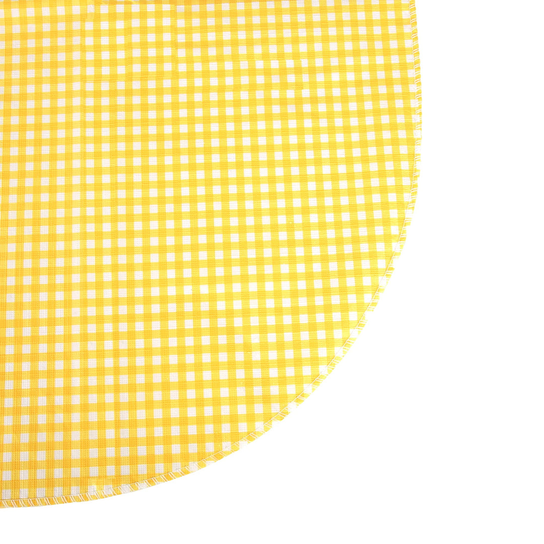 Vinyl Tablecloth with Flannel Backing Waterproof Oil-Proof,PVC Table Cloth Stain-Resistant Wipeable Rectangle Table Cover for Indoor and Outdoor- Size: (Yellow,60X90 Inch)