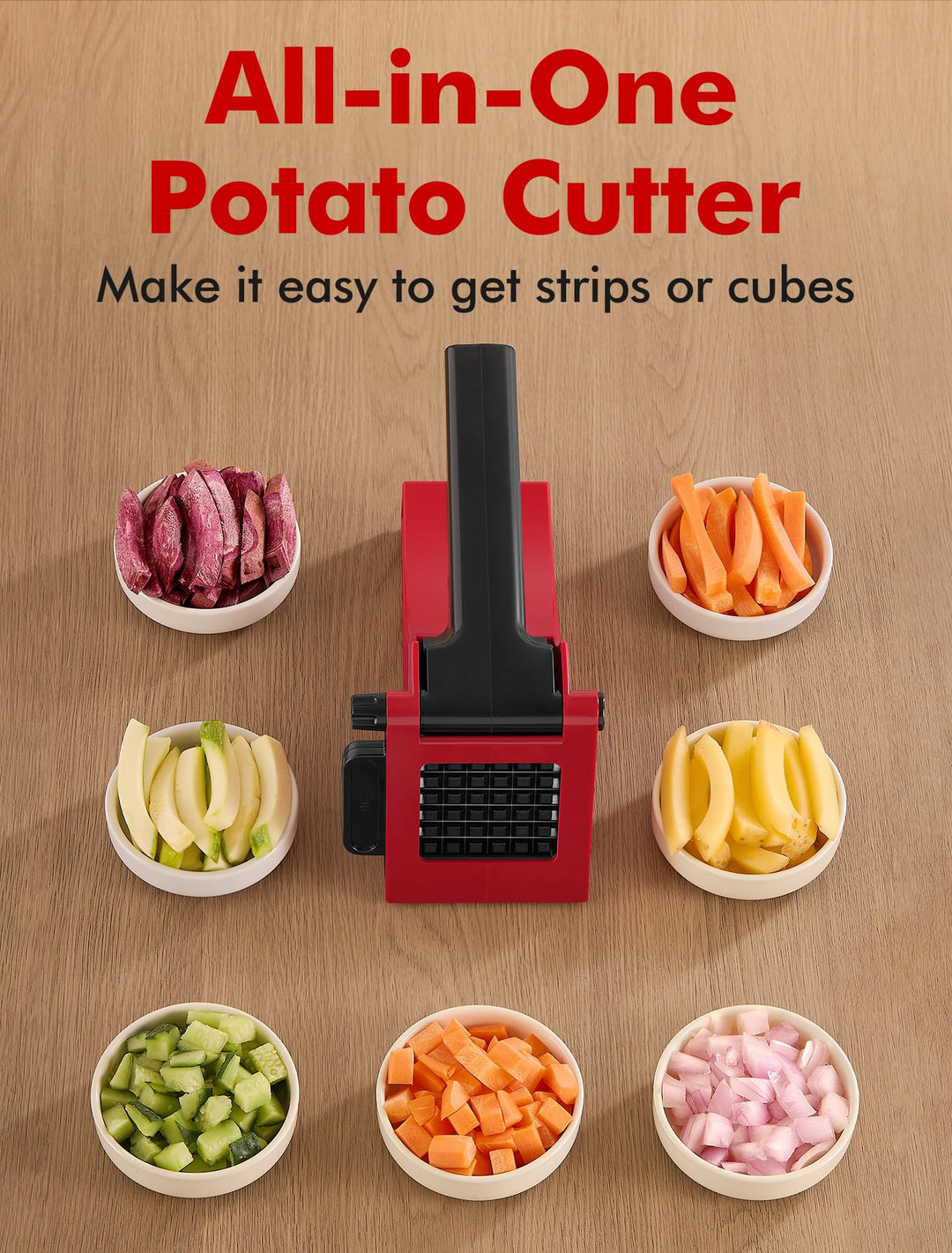 French Fry Cutter, Geedel Professional Potato Cutter fo