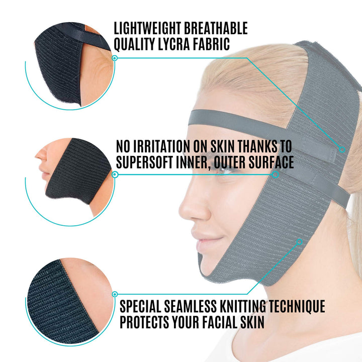 Post Surgery Chin Compression Garment, Chin Strap Band,