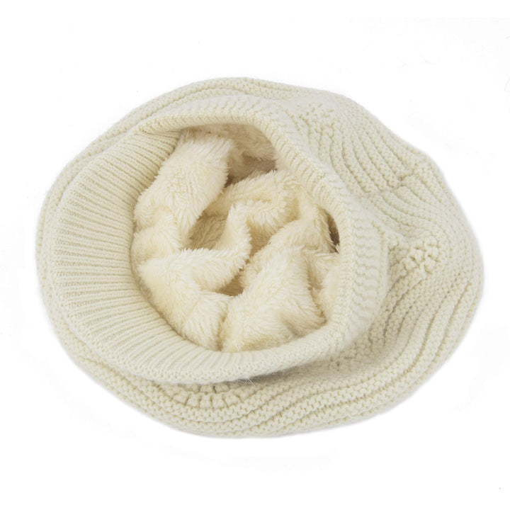Women&#39;s Winter Hat Slouchy Cable Knit Visor Beanie Crochet Newsboy Beret Hats Warm Snow Ski Skull Cap with Brim Beige