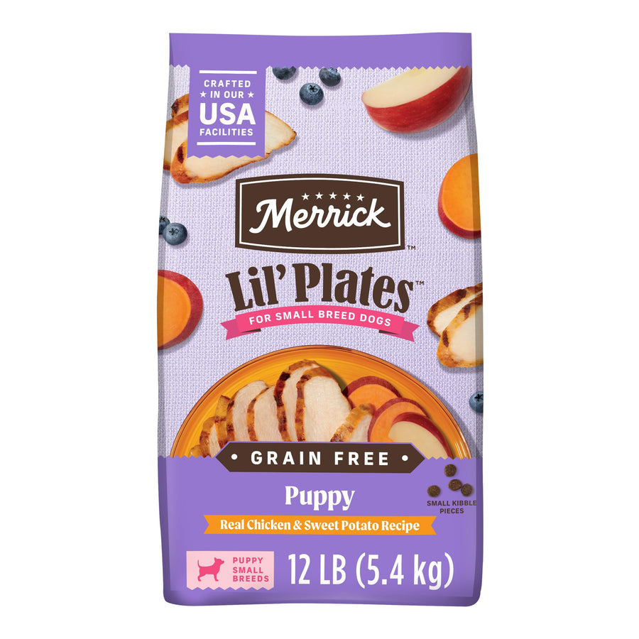 Lil’ Plates Premium Grain Free Dry Puppy Food for Small Dogs, Real Chicken and Sweet Potato Kibble - 12.0 lb. Bag