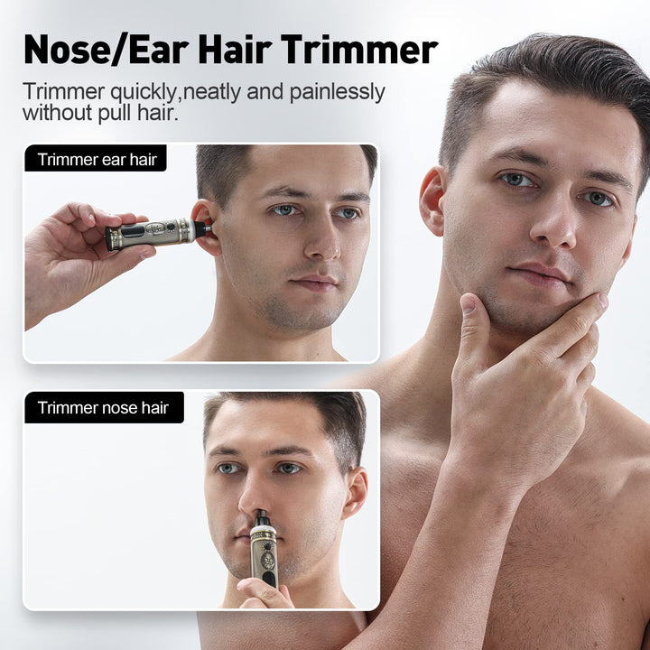 Unisex Nose Hair Trimmer, Rechargeable, LCD Display, Precision Trim, For Men and Women