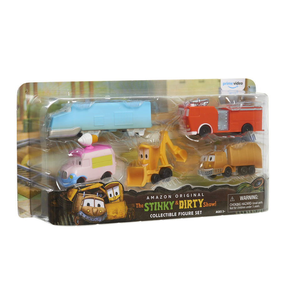 The Stinky & Dirty Show 5 Piece Collectible Figure Set, Kids Toys for Ages 3 Up by Just Play