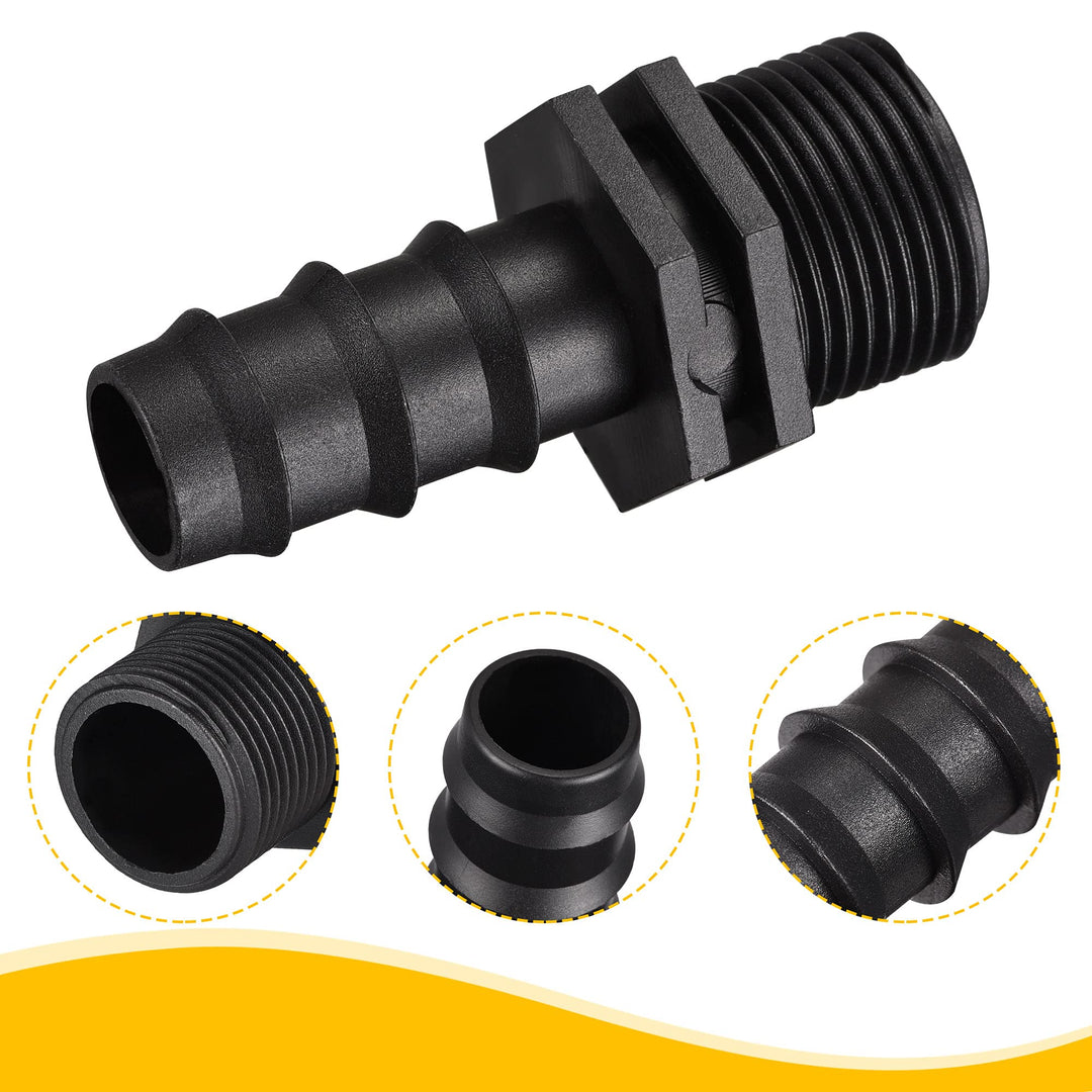 MECCANIXITY Drip Irrigation Fittings 19.4mm Barbed to G