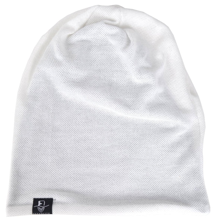 Men Slouch Hollow Beanie Thin Summer Cap Skullcap (Solid White1)