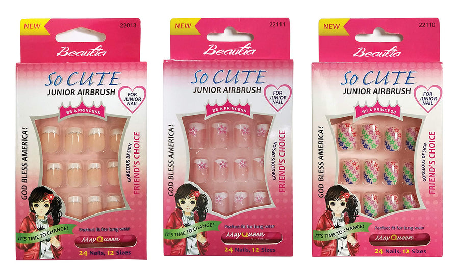 3pack So Cute Junior Nail with Glue