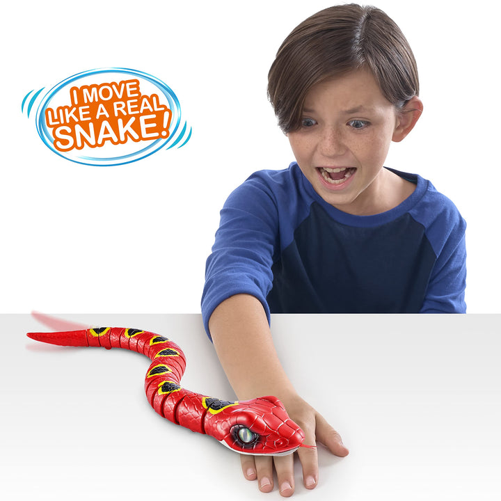 Robo Alive Slithering Snake Series 3 Red by ZURU Batter
