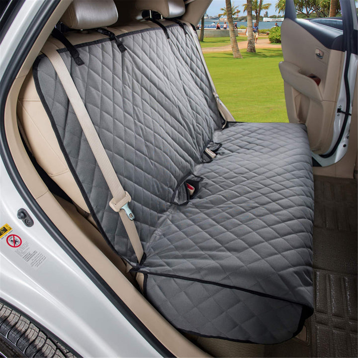 Bench Car Seat Cover Protector - Waterproof, Heavy-Duty and Nonslip Pet Car Seat Cover for Dogs with Universal Size Fits for Vehicles, Trucks &amp; SUVs(Grey)