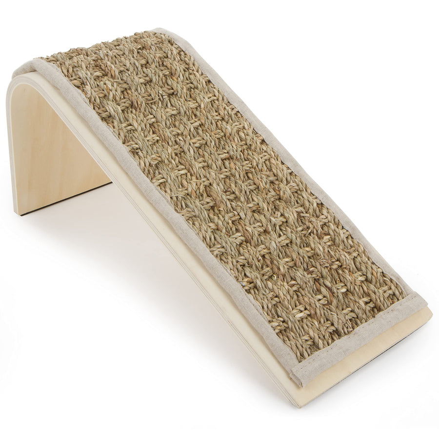 Sea Ramp Seagrass Angled Cat Scratcher, Catnip Included - Randomly Selected Color, One Size