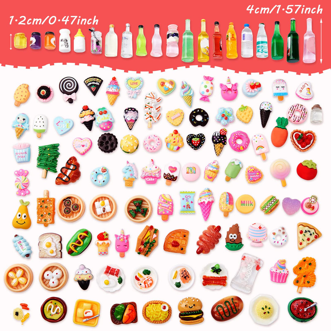 150 Pieces Miniature Food Dollhouse Miniature Food Drin