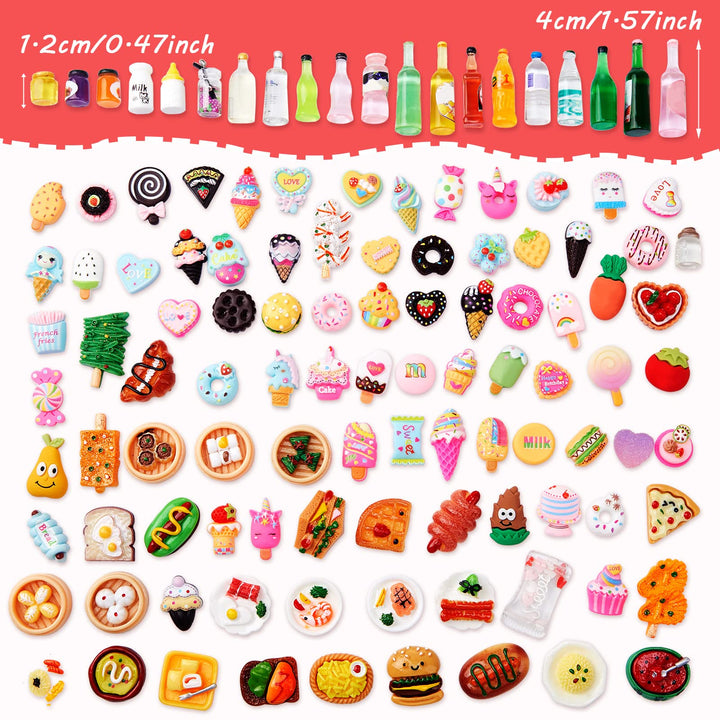 150 Pieces Miniature Food Dollhouse Miniature Food Drin
