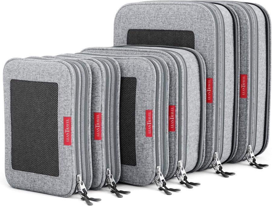 LeanTravel Compression Packing Cubes for Travel Organiz