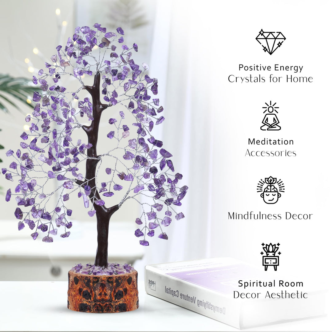 Amethyst Crystals, Artificial Tree, Money Trees, Crystals And Stones, Desk Decorations For Women Office, Feng Shui Decor, Meditation Crystals, Housewarming Gifts, Spiritual Gifts For Women, Gem Tree