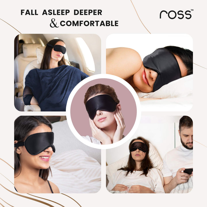 Ross 100% Mulberry Silk Sleep Mask Eye Mask, Super Smoo